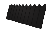 Профнастил С8A v01 фигурный Grand Line 0,5 Rooftop Бархат RAL 9005 черный