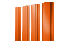 Штакетник Прямоугольный с прямым резом Grand Line 0,45 PE RAL 2004 оранжевый