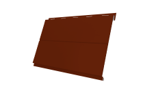Софит металлический Вертикаль 0,2 line Grand Line 0,5 Satin с пленкой RAL 3009 оксидно-красный