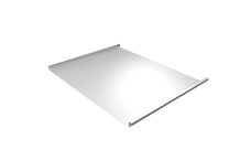 Фальц двойной стоячий Grand Line 0,7 PE с пленкой на замках RAL 9003 сигнальный белый