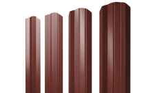 Штакетник М-образный A фигурный Grand Line 0,5 Satin RAL 3009 оксидно-красный