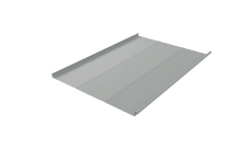 Фальц двойной стоячий Line Grand Line 0,45 PE с пленкой на замках RAL 9006 бело-алюминиевый