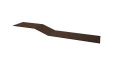 Планка крепежная фальц Grand Line 0,45 PE-Double с пленкой RAL 8017 шоколад (2м)