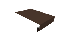 Планка околооконная сложная фальц 0,5 Satin Matt TX RAL 8017 шоколад (3м)