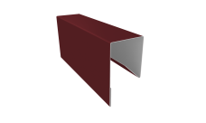 Планка П-образная заборная 17 Grand Line 0,5 Satin Matt RAL 3005 красное вино (2м)