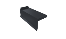 Планка торцевая сегментная Квадро профи Левая 0,45 Drap TX RAL 7024 мокрый асфальт