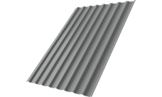 Профнастил С20B Grand Line 0,5 Satin RAL 9006 бело-алюминиевый