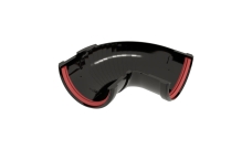 Угол желоба составной 90-150 гр.Классика 120 ПВХ Grand Line черный (RAL 9005)