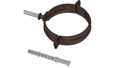 Хомут трубы на кирпич Grand Line PE 100 мм RAL 8017 шоколад