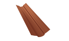 Планка ендовы верхней фигурной 70х70 Grand Line 0,5 Satin Matt RAL 8004 терракота (2м)