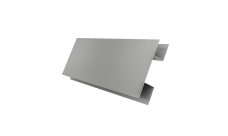 Планка H-образная Блок-Хаус новый Grand Line 0,45 ПЭ с пленкой RAL 9006 бело-алюминиевый (2м)