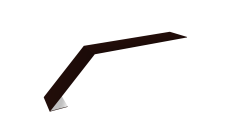 Планка карнизная для мягкой кровли 100х60 0,45 Drap RR 32 темно-коричневый (2м)