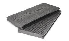 Террасная доска ДПК Grand Line 140мм Массив вельвет и тиснение под дерево Графит 3м (БШТ)