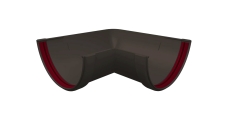 Угол желоба 90 град.Классика 120 ПВХ Grand Line графит (RAL 7024)