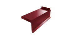 Планка торцевая сегментная Квадро профи Правая 0,5 Satin Matt TX RAL 3005 красное вино