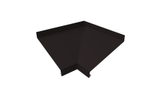 Угол отлива внутренний 150 Grand Line 0,5 PurLite Matt с пленкой RAL 9005 черный