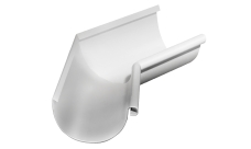 Угол желоба внутренний GL PU 135 гр 125 мм RAL 9003 сигнальный белый