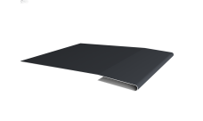 Планка начальная 0,5 Satin с пленкой RAL 7024 мокрый асфальт (2м)