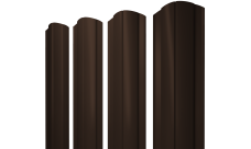 Штакетник Круглый фигурный Grand Line 0,45 Drap TwinColor RAL 8017 шоколад