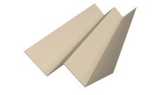 Угол внутренний фибросайдинга Slim Grand Line 0,5 Satin с пленкой RAL 1015 светлая слоновая кость (2м)