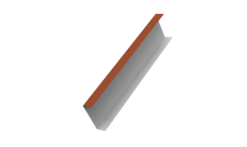 Декоративная накладка на столб универсальная 80х80 для забора жалюзи Grand Line 0,45 Drap TX RAL 8004 терракота (3м)