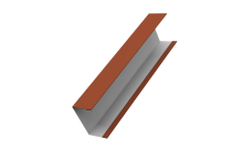 Крышка жалюзи Milan, Tokyo (для калиток, ворот) 0,5 Satin Matt TX RAL 8004 терракота (3м)