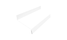 Отлив простой 50 Grand Line 0,45 Drap с пленкой RAL 9003 сигнальный белый (2м)