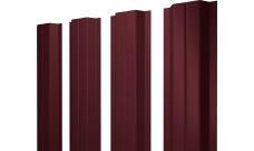 Штакетник П-образный A с прямым резом Grand Line 0,45 PE lite RAL 3005 красное вино