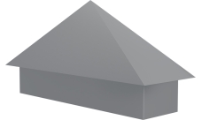 Колпак на полустолб для С21 0,5 Satin с пленкой RAL 7004 сигнальный серый