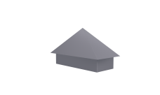 Колпак на полустолб для С21 0,5 Satin с пленкой RAL 7004 сигнальный серый