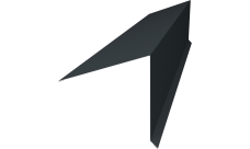 Планка конька односкатной кровли 180х160 Grand Line 0,45 Drap TR RAL 7016 антрацитово-серый (2м)