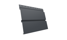 Софит металлический Квадро Брус Grand Line без перфорации 0,45 Drap TX с пленкой RAL 7024 мокрый асфальт