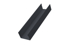 Стойка для забора жалюзи Milan,Tokyo Grand Line 0,45 PE-Double RAL 7024 мокрый асфальт (2м)