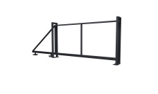 Ворота откатные Жалюзи 2,0х4,0 RAL 7024 без заполнения