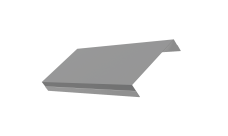 Ламель обратная 125 забора жалюзи Texas Grand Line 0,5 Satin RAL 9006 бело-алюминиевый