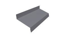 Отлив простой 50 0,5 Satin с пленкой RAL 7004 сигнальный серый (2м)