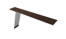 Планка карнизная фальц 130х80 Grand Line 0,5 PE lite с пленкой RAL 8017 шоколад (2м)