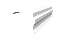 Планка торцевая фигурная 100х85 Grand Line 0,45 PE с пленкой RAL 9003 сигнальный белый (2м)