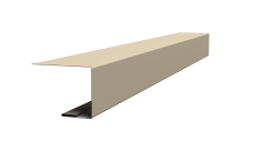 Планка завершающая фальц 0,5 Satin с пленкой RAL 1015 светлая слоновая кость (2м)