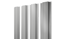 Штакетник Прямоугольный с прямым резом Grand Line 0,5 Satin RAL 9006 бело-алюминиевый