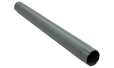 Труба круглая соединительная GL PU Matt 90 мм 1 м RAL 7024 мокрый асфальт