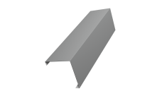 Декоративная накладка на столб универсальная угловая 80х80 для забора жалюзи 0,45 PE RAL 9006 бело-алюминиевый (2,5м)