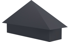 Колпак на полустолб для С8,С10 0,5 PurPro с пленкой RAL 7024 мокрый асфальт