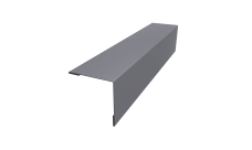 Планка завершающая 50х50 для забора жалюзи Milan Grand Line 0,5 PE RAL 7004 сигнальный серый (3м)