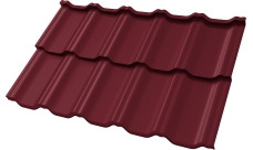 Профиль волновой "Квинта Уно" ("Kvinta Uno") 0,45 ПЭ RAL 3005 красное вино