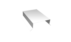 Парапетная крышка прямая 100мм Grand Line 0,45 Drap TX RAL 9003 сигнальный белый (3м)