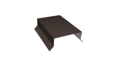Парапетная крышка прямая 125мм 0,45 PE с пленкой RR 32 темно-коричневый (2м)