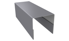 Планка П-образная заборная 20 Grand Line 0,5 Satin с пленкой RAL 7004 сигнальный серый (3м)