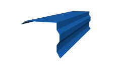 Планка торцевая фигурная 100х85 Grand Line 0,5 Satin с пленкой RAL 5005 сигнальный синий (2м)