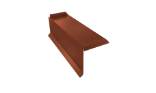 Планка торцевая сегментная 30мм Левая 0,5 Satin Matt RAL 8004 терракота